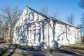 Big white ancient hystorical building in the park