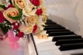 Piano wedding rings Royalty Free Stock Photo