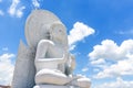 Big White Buddha image in Saraburi, Thailand. Royalty Free Stock Photo