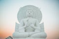 Big White Buddha image in Saraburi, Thailand. Royalty Free Stock Photo