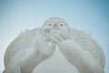 Big White Buddha image in Saraburi, Thailand. Royalty Free Stock Photo