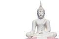 Big white buddha statue and blue sky Royalty Free Stock Photo