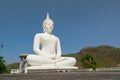 Big white buddha statue Royalty Free Stock Photo