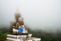 Big white buddha statue Under construction Royalty Free Stock Photo