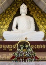 Big white buddha at watpahuaylad,Loei,Thailand. Royalty Free Stock Photo