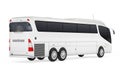 Big White Coach Tour Bus with Blank Surface for Yours Design. 3d Rendering Royalty Free Stock Photo