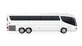 Big White Coach Tour Bus with Blank Surface for Yours Design. 3d Rendering Royalty Free Stock Photo