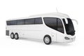 Big White Coach Tour Bus with Blank Surface for Yours Design. 3d Rendering Royalty Free Stock Photo