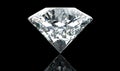 Exquisite Brilliance: Isolated White Diamond on Reflective Black Board - 3D Illustration