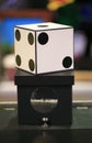 Big white dice for magicians