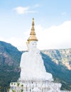 The big white five buddha statue at wat phra thart pha son kaew in Khao Kho Royalty Free Stock Photo