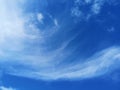 Big white fluffy clouds in the blue sky.Summer background Royalty Free Stock Photo