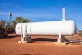 big white gas tank in Australia Royalty Free Stock Photo