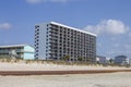 A big white hotel near Kure Beach North Carolina and the Atlantic Ocean Royalty Free Stock Photo