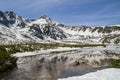 Big white lake in High Tatras National park, Slovakia