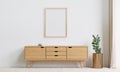 big white living room.interior design,wooden table,wooden sideboard and empty wall for mock up