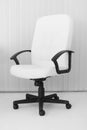 Big white office leather armchair for chief