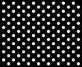 Big White Polka Dots on Black, Seamless Background.Seamless polka dot black and white pattern in defferent size.