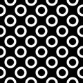 Big White Polka Dots on Black, Seamless Royalty Free Stock Photo