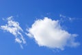 Big white puffy cumulus cloud on blue sky Royalty Free Stock Photo