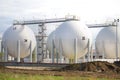 Big White Storage Tanks Royalty Free Stock Photo