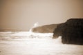 Big white waves and cliffs on the wild atlantic way Royalty Free Stock Photo