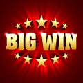 Big Win banner background for lottery or casino games