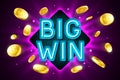 Big Win banner for gambling casino games