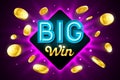 Big Win bright gambling game banner