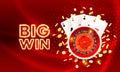 Big Win casino coin, cash machine play now. Vector