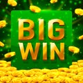 Big win casino signboard, game banner design.