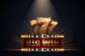 Big win slots banner with glow effect Royalty Free Stock Photo