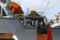 big winch on top a tug boat Royalty Free Stock Photo