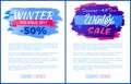 Big Winter 2017 Discount Vector Illustrations Set