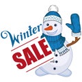 Big winter sale banner, with new year or christmas design elements. Christmas shopping. New Year`s holiday. Winter sale poster. Royalty Free Stock Photo