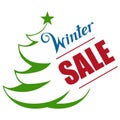 Big winter sale banner, with new year or christmas design elements. Christmas shopping. New Year`s holiday. Winter sale poster. Royalty Free Stock Photo