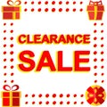 Big winter sale poster with CLEARANCE SALE text. Advertising vector banner Royalty Free Stock Photo