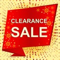 Big winter sale poster with CLEARANCE SALE text. Advertising vector banner Royalty Free Stock Photo