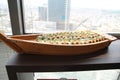 Big Wood Plate Of Sushi. Preparing Big Japanese Plate of Sushi