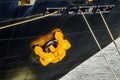 Big Yellow Anchor on a Ship