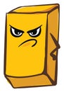 Angry gold , vector or color illustration