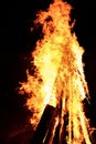 Big yellow bonfire Royalty Free Stock Photo