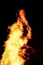 Big yellow bonfire Royalty Free Stock Photo