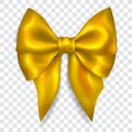 Big yellow bow Royalty Free Stock Photo