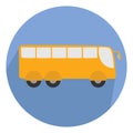 Big yellow bus, icon Royalty Free Stock Photo