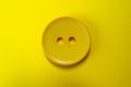 Big yellow button on a blue background Royalty Free Stock Photo