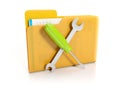 Big yellow folder Royalty Free Stock Photo