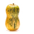 Yellow green zucchini on white background Royalty Free Stock Photo