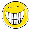 Laughing smiley, vector or color illustration