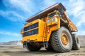 Big yellow mining truck. Belaz. Royalty Free Stock Photo